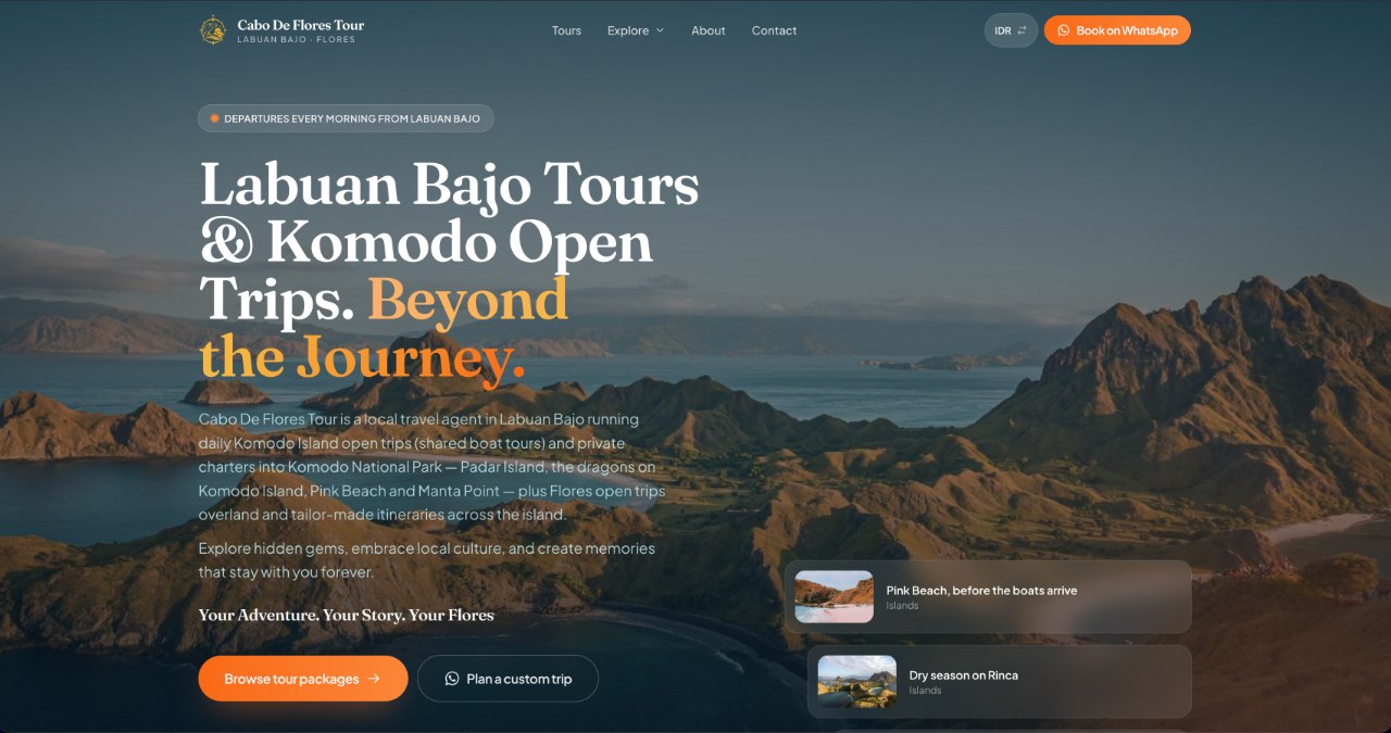 Website Cabo de Flores